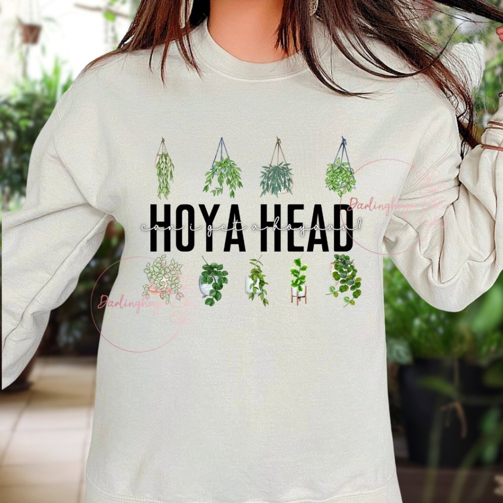 Hoya Head Unisex Graphic Crew Neck Sweatshirt